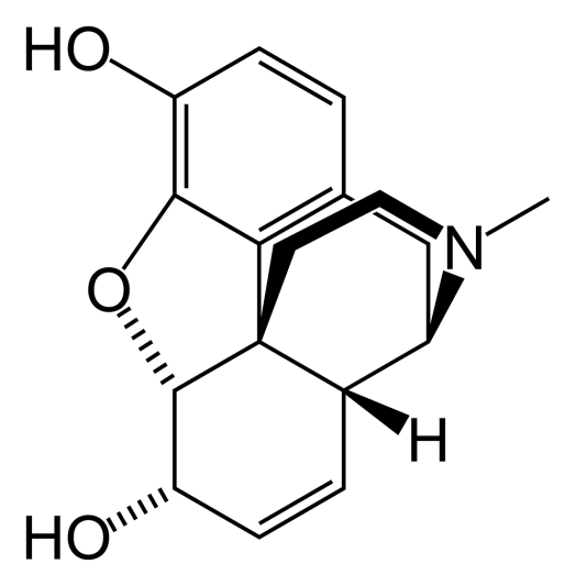 Estructura química de la morfina