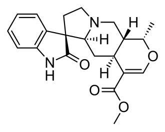 Estructura química del alcaloide mitrafilina