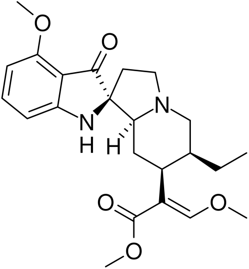 Estructura química de la mitraginina pseudoindoxil
